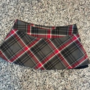 Micro mini schoolgirl plaid skirt